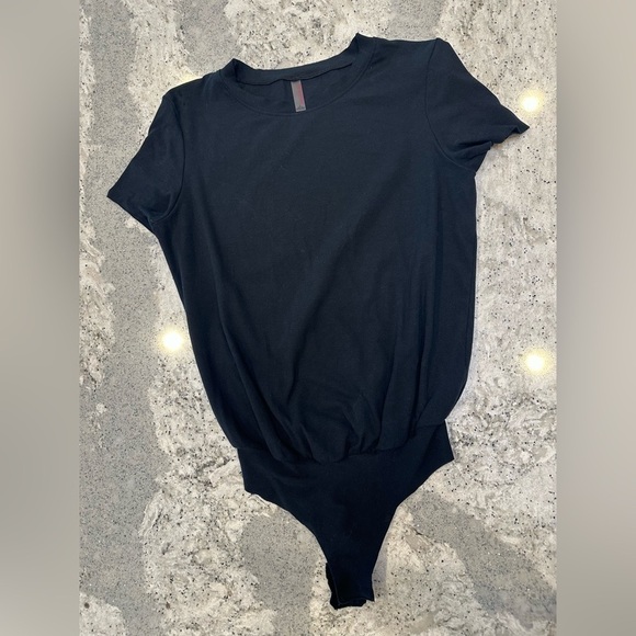 Commando Essential Cotton Crewneck Bodysuit in Black Size Small - Picture 6 of 6